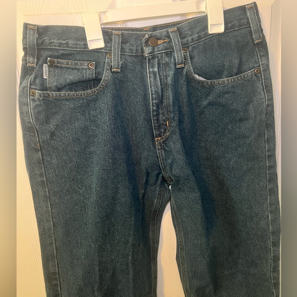 Carhartt Regular Fit Blue Jeans Size 34x32 - Picture 2 of 6